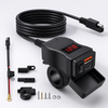60W Motorcycle & Bicycle Dual USB Charger with Voltmeter