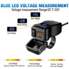 60W 3.0 Motorcycle or Bicycle  USB Fast Dual USB with Switch Voltmeter Waterproof 12V Power Supply Adapter